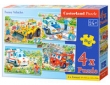 4x1 Puzzle Funny Vehicles