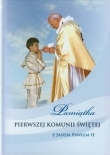 Pamiątka Pierwszej Komunii Świętej z Janem Pawłem II Chłopiec