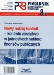 Nowy rodzaj kontroli - kontrola zarządcza w jednostkach sektora finansów publicznych