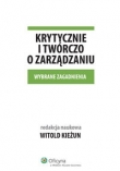 Krytycznie i twórczo o zarządzaniu