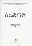 Archiwum kryminologii Tom XXXVII 2015