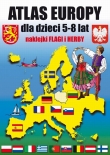 Atlas Europy dla dzieci 5-8 lat + naklejki - flagi i herby