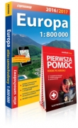 Europa. Atlas samochodowy + pierwsza pomoc 1:800 000