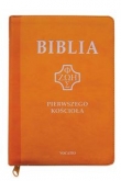 Biblia Pierwszego Kościoła żółta z białym tłoczeniem