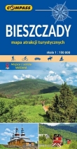 Bieszczady mapa atrakcji turystycznych, 1:100 000