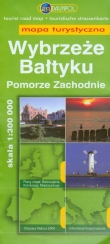 Wybrzeże Bałtyku. Pomorze Zachodnie. 1:300 000 Mapa turystyczna