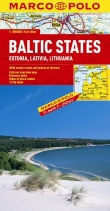 Kraje Nadbałtyckie. Estonia, Litwa, Łotwa. Mapa samochodowa 1:800 000