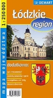 Mapa województwa łódzkiego - region (1:250 000)