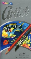 Colorino Artist Kredki akwarelowe okrągłe 12 kolorów