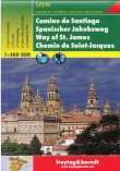 Droga Świętego Jakuba mapa turystyczna 1:400 000 Freytag & Berndt Overall Map Way of St. James