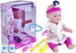 Duża lalka bobas lekarz mówi je pije + akcesoria