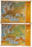 Europa Krajobrazy Ukształtowanie powierzchni Mapa ścienna