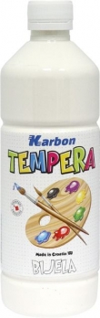 Farba tempera w butelce KARBON 550ml. Biały