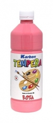 Farba tempera w butelce Karbon różowa 550ml