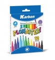 Flamastry 12 kolorów Karbon