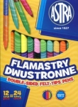 Flamastry dwustronne 12 sztuk = 24 kolorów