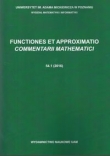 Functiones et Approximatio Commentarii Mathematici 54.1