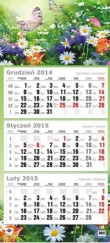 Kalendarz 2015 Trójdzielny Motyle