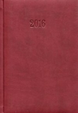 Kalendarz 2016 Książkowy dzienny A5 bordo mat