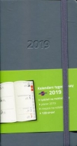 Kalendarz 2019 książkowy tygodniowy Lux szary