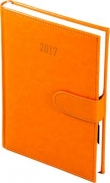 Kalendarz A5 dzienny na magnes Pomarańczowy
