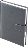 Kalendarz A5 dzienny na magnes Szary