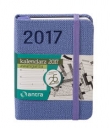 Kalendarz kieszonkowy z gumką A7 Awangarda Fioletowy