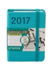 Kalendarz kieszonkowy z gumką A7 Awangarda Turkusowy