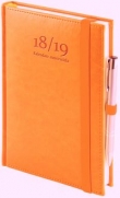 Kalendarz nauczyciela 2018/19 A5 dzienny z gumką Nebraska POMARAŃCZ
