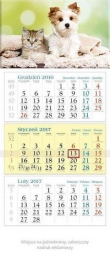 Kalendarz trójdzielny KT18 2017 Zwierzątka