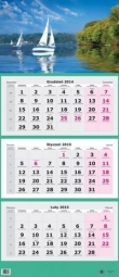 Kalendarz Trójdzielny Lux 2015 żaglówka