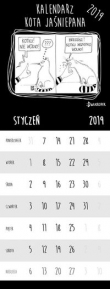 Kalendarz z magnesem na lodówkę Kota Jaśniepana 2019