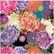Karnet kwadrat z kopertą Asian Floral