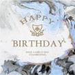 Karnet kwadrat z kopertą Urodziny Blue Marble Birthday