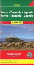 Kenia Tanzania Uganda mapa 1:2 000 000 Freytag & Berndt