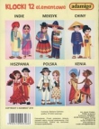 Klocki 12 elementowe Stroje ludowe świata