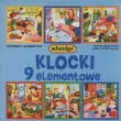 Klocki 9 elementowe dom niebieski