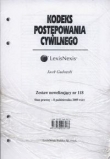 Kodeks Postępowania Cywilnego Zestaw nowelizujący nr 118