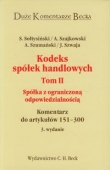 Kodeks spółek handlowych tom 2 Spółka z ograniczoną odpowiedzialnością