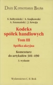 Kodeks spółek handlowych tom 3 Spółka akcyjna