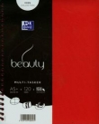 Kołonotatnik A5 Oxford beauty Multi tasker w kratkę 120 kartek czerwony