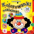 Wesoły klaun. Kolorowanki naklejanki