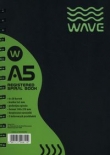 Kołozeszyt A5 Wave w kratkę 120 kartek zielony