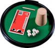 Kości pokerowe z tacką kubkiem i bloczkiem do zapisu