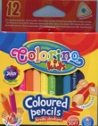 Kredki ołówkowe Colorino trójkątne krótkie 12 kolorów