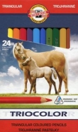 Kredki Triocolor trójboczne 24 kolory