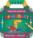 Książeczka-skrzyneczka. Dinozaury. Kolorowanka z naklejkami