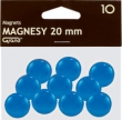 Magnesy 20 mm niebieskie 10 sztuk