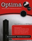 Marker permanentny Optima czarny końcówka okrągła 12 sztuk