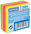 Mini Kostka samoprzylepna DONAU, 50x50mm 250 kartek neonowa